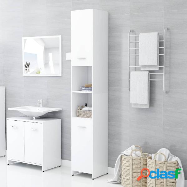 vidaXL Armario de cuarto de baño aglomerado blanco