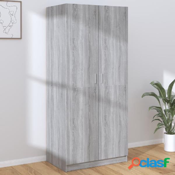 vidaXL Armario madera contrachapada gris Sonoma 80x52x180 cm