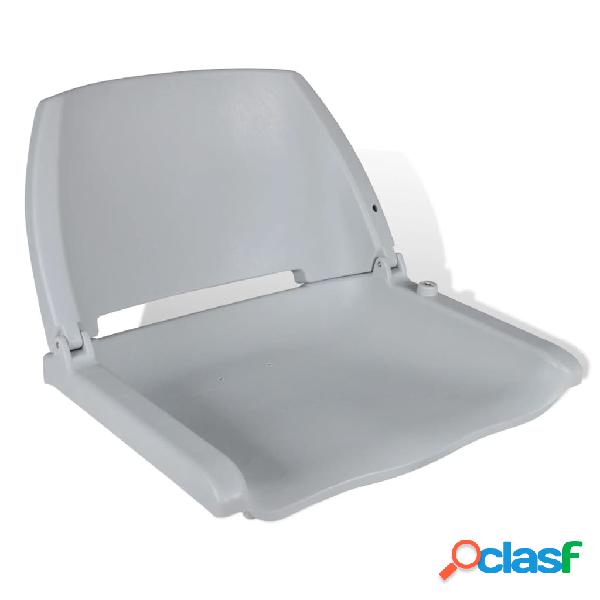 vidaXL Asiento barco respaldo plegable sin cojín azul gris