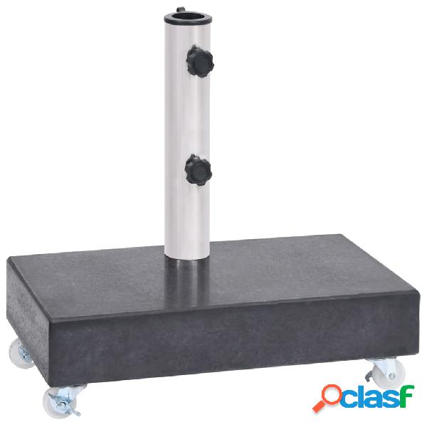 vidaXL Base de sombrilla granito negra 45x25x8 cm