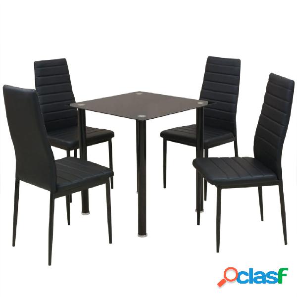 vidaXL Conjunto de mesas y sillas de comedor de cinco piezas