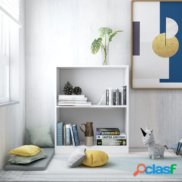 vidaXL Estantería de madera contrachapada blanco 60x24x74,5