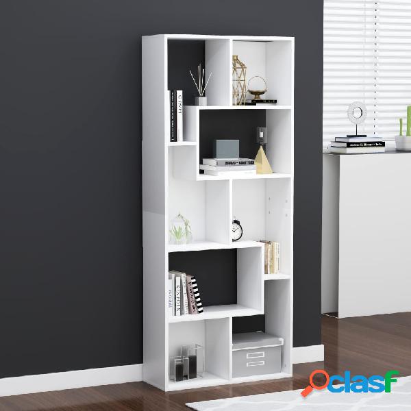 vidaXL Estantería librería madera contrachapada blanco
