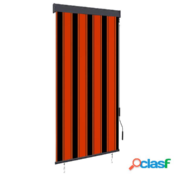 vidaXL Estor enrollable de exterior naranja y marrón 80x250
