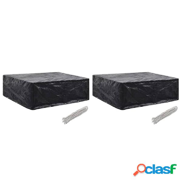 vidaXL Fundas para muebles de jardín 2 uds 8 ojales