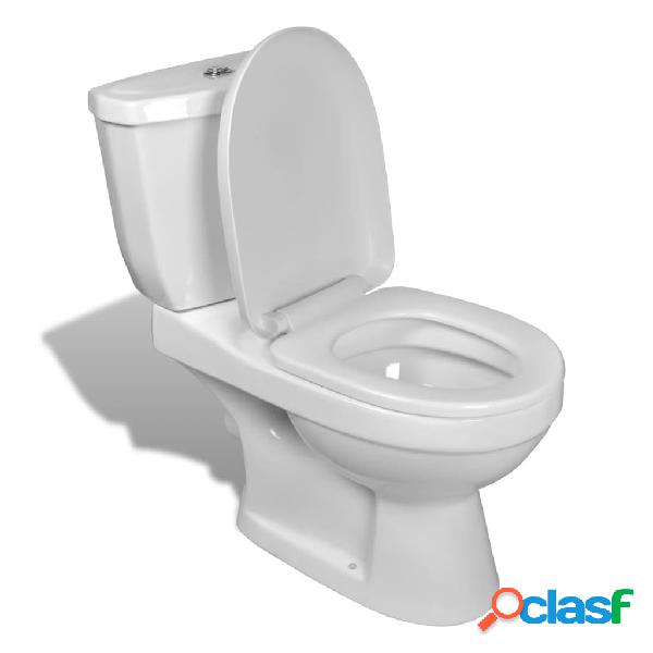 vidaXL Inodoro blanco con cisterna
