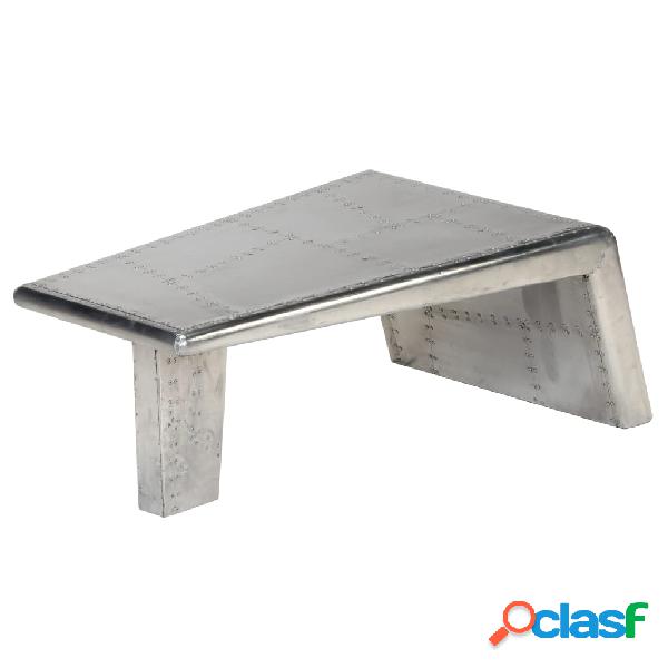 vidaXL Mesa de centro estilo Aviator vintage aluminio