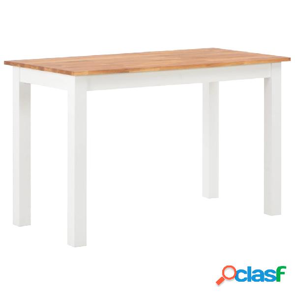 vidaXL Mesa de comedor 120x60x74 cm madera maciza de roble