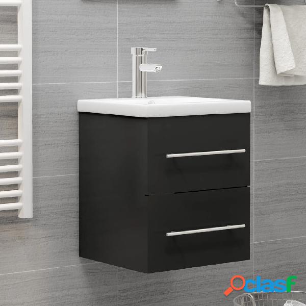 vidaXL Mueble con lavabo de aglomerado gris