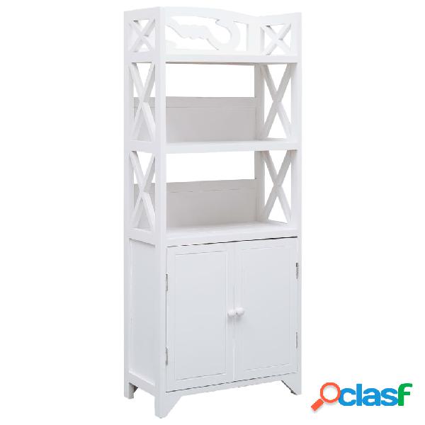 vidaXL Mueble de cuarto de baño madera Paulownia blanco