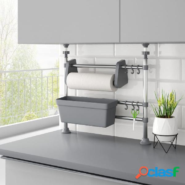 vidaXL Organizador de cocina ajustable aluminio