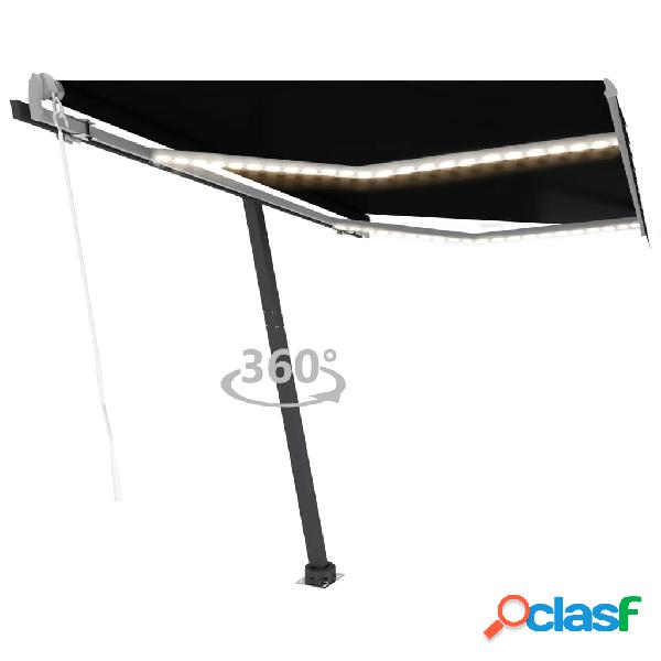 vidaXL Toldo automático con LED y sensor de viento