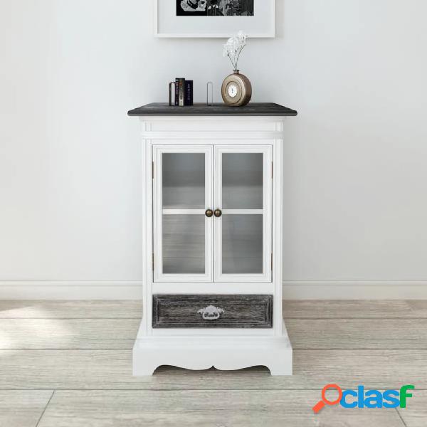 vidaXL Vitrina baja con dos puertas y un cajón de madera