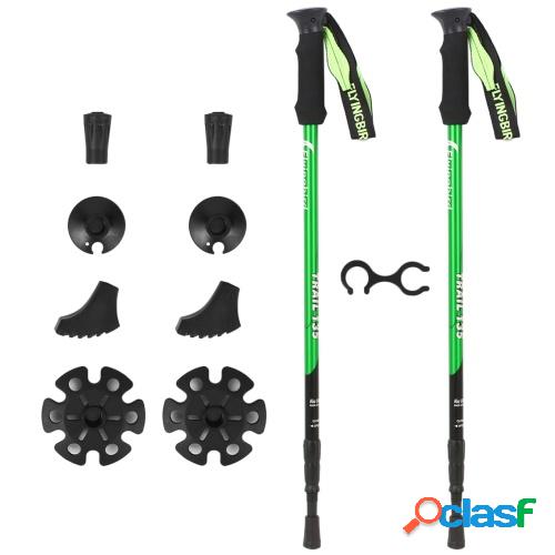 2 paquetes de bastones de trekking ajustables Bastones de