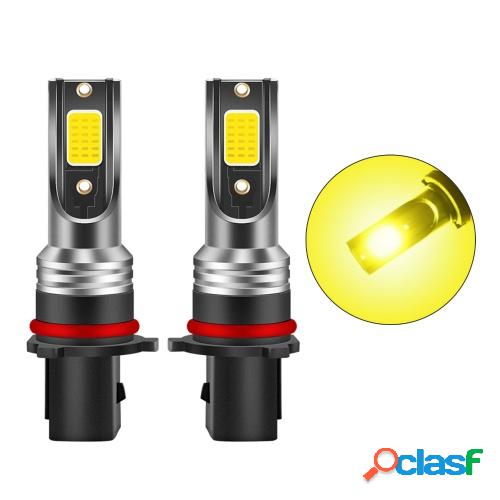 2PCS P13W Bombillas de luz antiniebla LED 3000K Amarillo