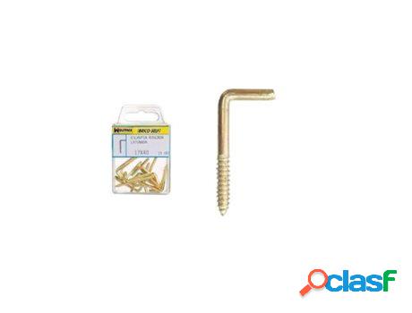 Alcayatas rosca latonada 19x60 mm. brico self 7 unidades