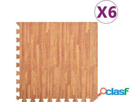 Alfombra Puzzle VIDAXL EVA Granos de madera (6 piezas - 2,16