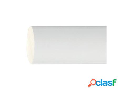 Barra madera lisa 1,5 metros x 20 mm. blanco