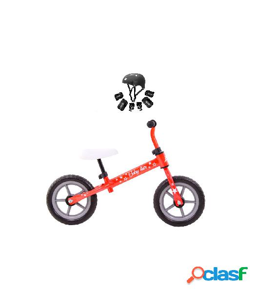 Bicicleta De Iniciación Baby Star Sin Pedales Rojo Fluor