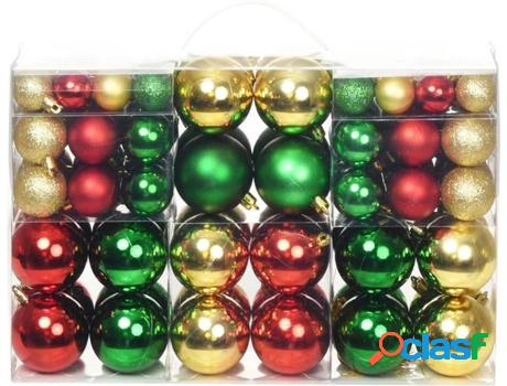 Bolas de Navidad VIDAXL Rojo, Dorado y Verde (100 un - 3/4/6