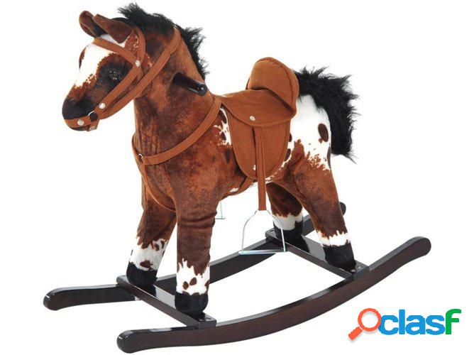 Caballito de Balancín HOMCOM Marrón (Edad Mínima: 36