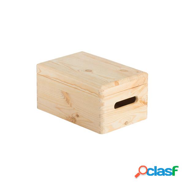 Caja de madera de pino maciza con tapa Astigarraga