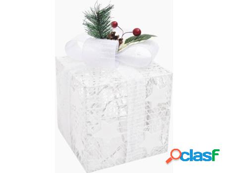 Cajas de Regalo Navidad VIDAXL Interior/exterior Plateado (3