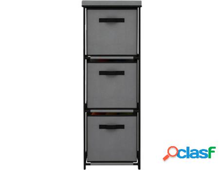 Cajonera SILVANO Vertical Gris (Hierro - 34x34x97 cm)