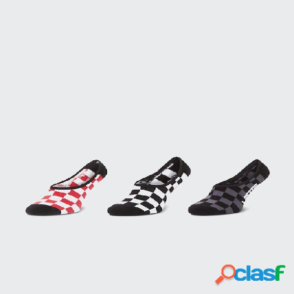 Calcetines Vans classic super no show red-white check