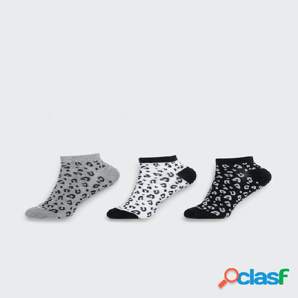 Calcetines pinki Tenth basic leopard pack 3 mujer