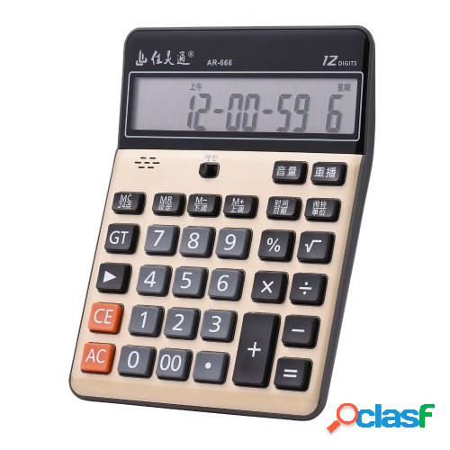 Calculadora electrónica de contabilidad de pantalla LCD