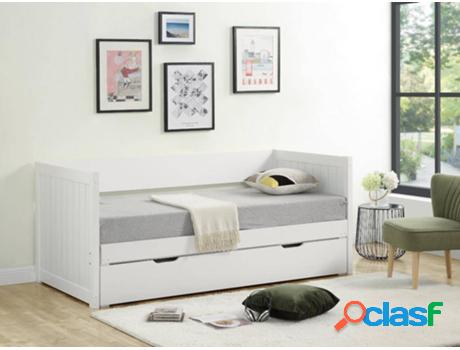Cama VENTA-UNICA Alfiero Ii (Blanco - Madera, Madera -