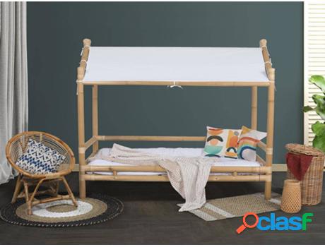 Cama VENTA-UNICA Cocoa (Beis, Blanco - Madera - 90x190 cm)