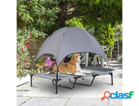 Cama para Perros PAWHUT D04-060 (Negro y Gris - 122 x 92 x
