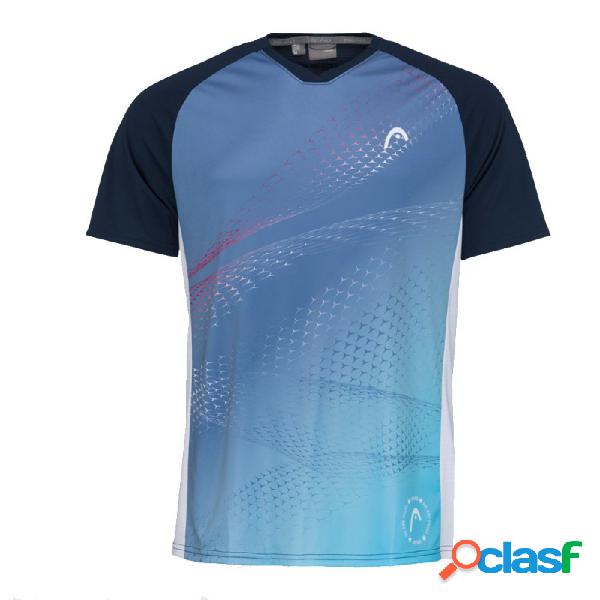 Camiseta head play tech dark blue print m