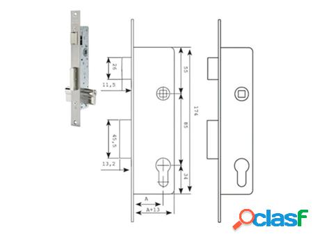 Cerradura tesa 2210/28/ai sin gancho