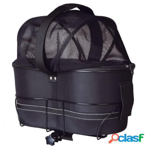 Cesta para Bicicletas Portaequipajes Ancho Negro 29x49x60 cm