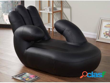 Chaiselongue VENTA-UNICA Catchy (Piel Sintética - Negro -