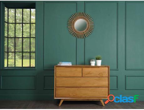 Cómoda VENTA-UNICA Jambi (Beis - Madera - 80 x 110 x 45 cm)
