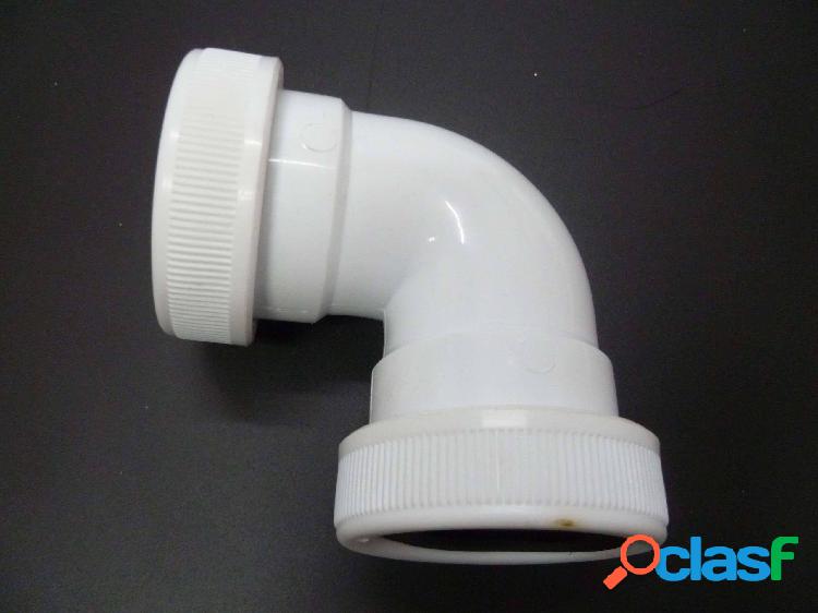 Codo Tubo 40Mm Polipropileno Blanco Saneaplast