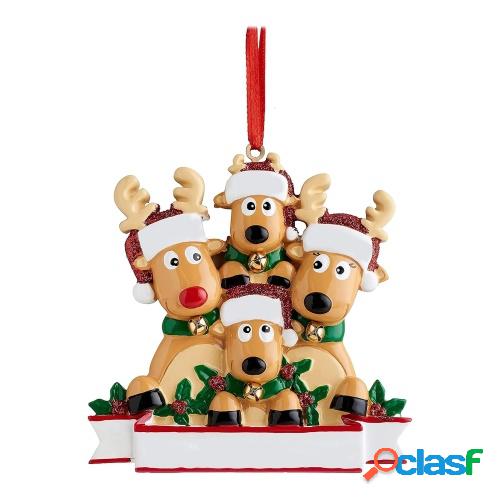 Colgante familiar de renos personalizado Camiseta de Navidad