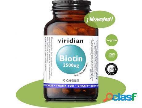 Complemento Alimentar VIRIDIAN Biotina 2500 Ug 90 Cápsulas