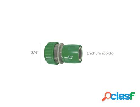 Conector manguera plastico 3/4 con stop blister