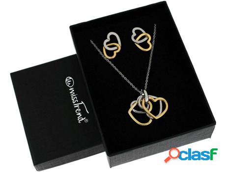 Conjunto Collar y Pendientes MISSTREND Conjunto Triple Love
