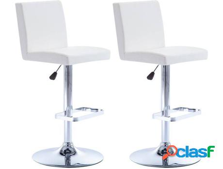 Conjunto de 2 Taburetes Altos VENTA-UNICA Larry (Blanco -