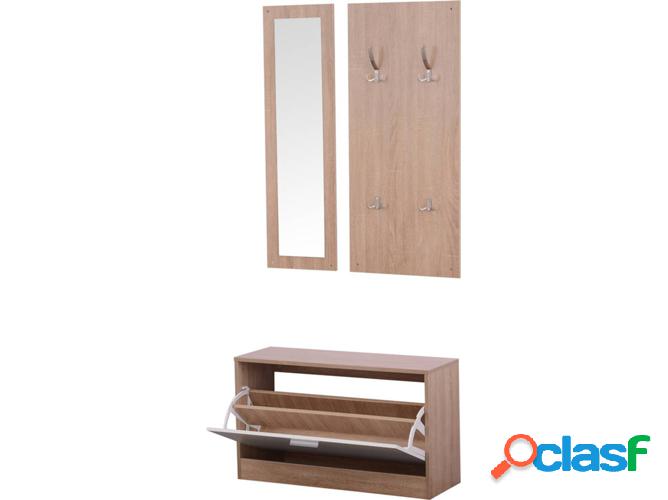 Conjunto de Muebles de Entrada HOMCOM 837-006 Blanco