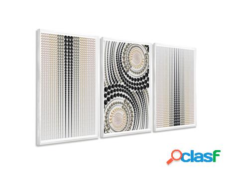 Cuadro DEKOARTE Mosaico, Abstracto, Neutro (150x70 cm)