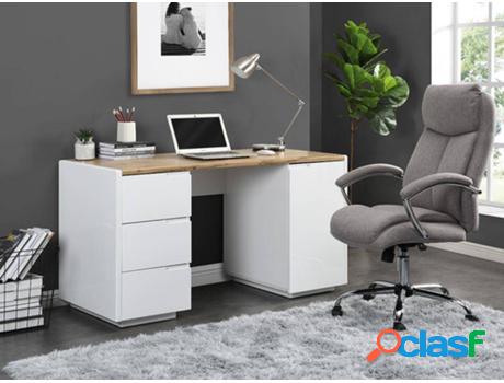 Escritorio VENTA-UNICA (Beis, Blanco - Madera - 75.5x140x59