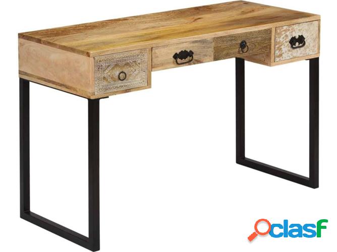 Escritorio VIDAXL (117x50x76cm - Madera manguera Maciza y