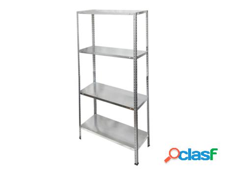Estanteria acero galvanizado con 4 baldas 150x75x30 cm.